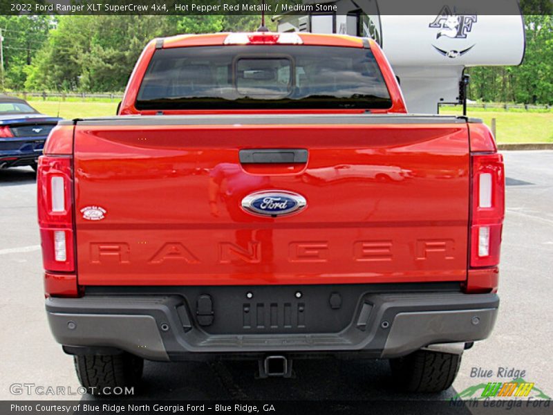 Hot Pepper Red Metallic / Medium Stone 2022 Ford Ranger XLT SuperCrew 4x4