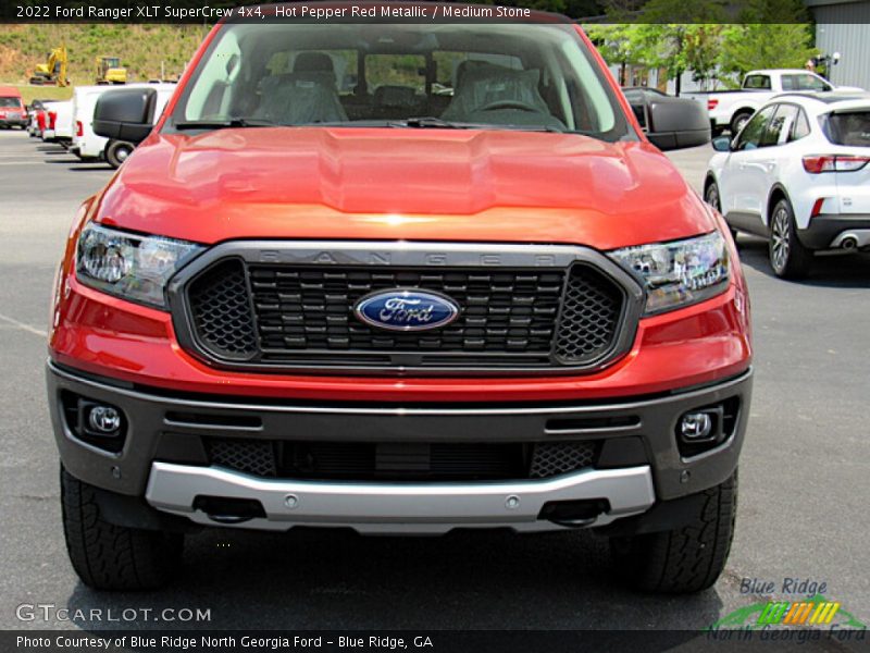 Hot Pepper Red Metallic / Medium Stone 2022 Ford Ranger XLT SuperCrew 4x4