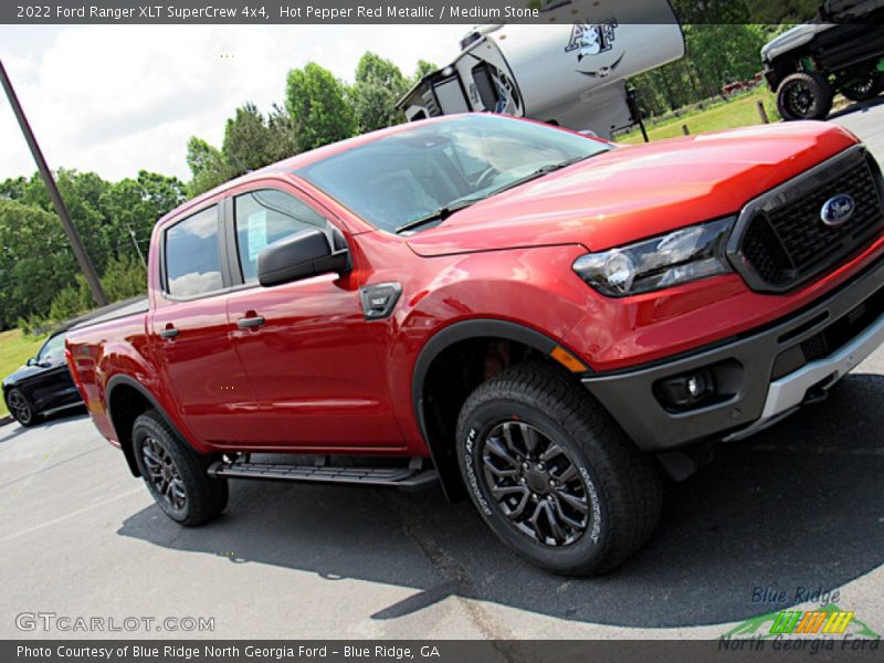 Hot Pepper Red Metallic / Medium Stone 2022 Ford Ranger XLT SuperCrew 4x4