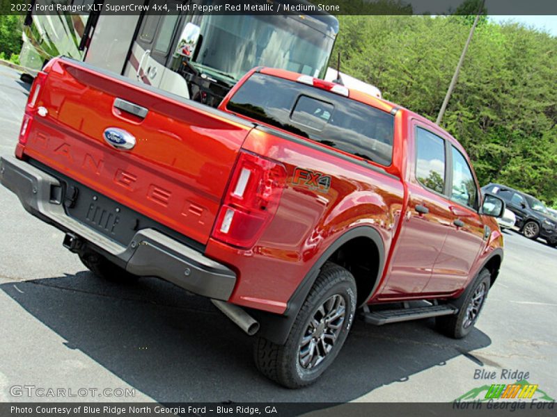 Hot Pepper Red Metallic / Medium Stone 2022 Ford Ranger XLT SuperCrew 4x4
