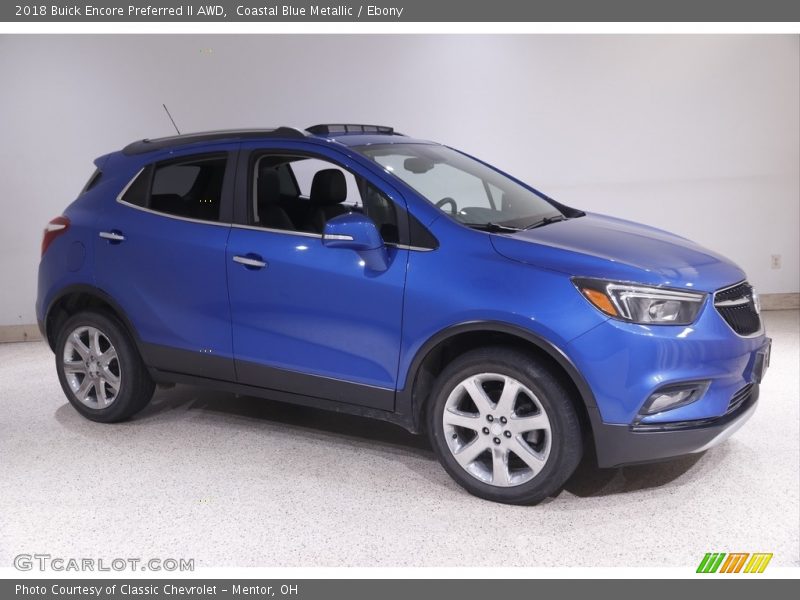 Coastal Blue Metallic / Ebony 2018 Buick Encore Preferred II AWD