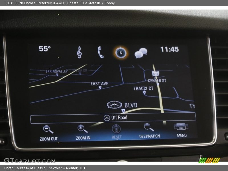 Coastal Blue Metallic / Ebony 2018 Buick Encore Preferred II AWD