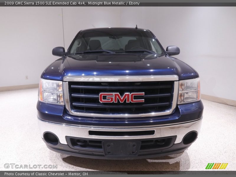  2009 Sierra 1500 SLE Extended Cab 4x4 Midnight Blue Metallic