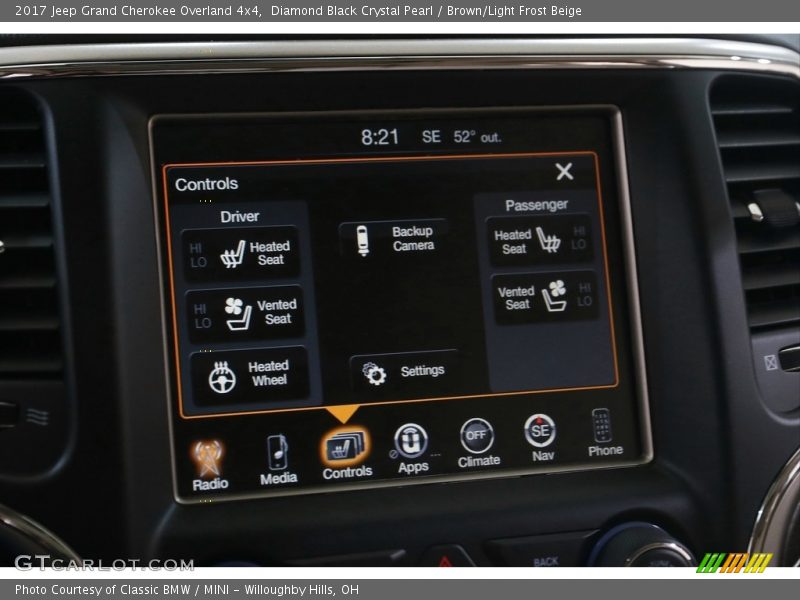 Diamond Black Crystal Pearl / Brown/Light Frost Beige 2017 Jeep Grand Cherokee Overland 4x4