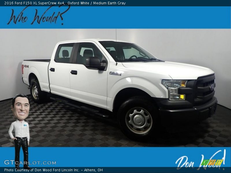 Oxford White / Medium Earth Gray 2016 Ford F150 XL SuperCrew 4x4