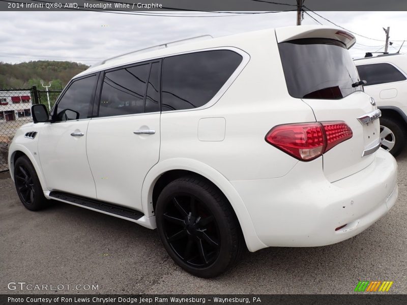 Moonlight White / Graphite 2014 Infiniti QX80 AWD