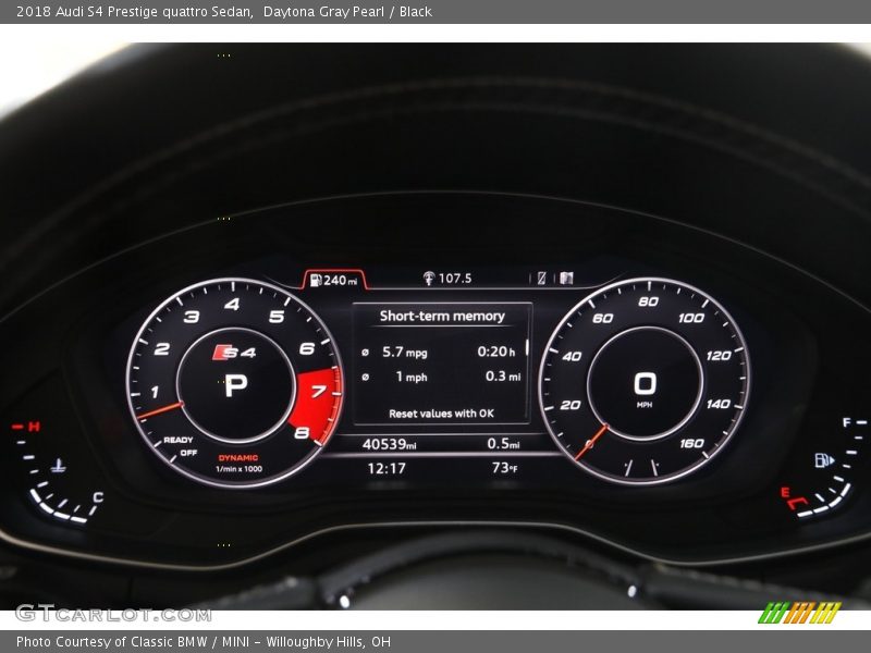 Daytona Gray Pearl / Black 2018 Audi S4 Prestige quattro Sedan