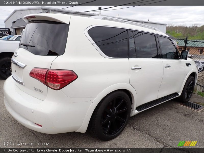 Moonlight White / Graphite 2014 Infiniti QX80 AWD