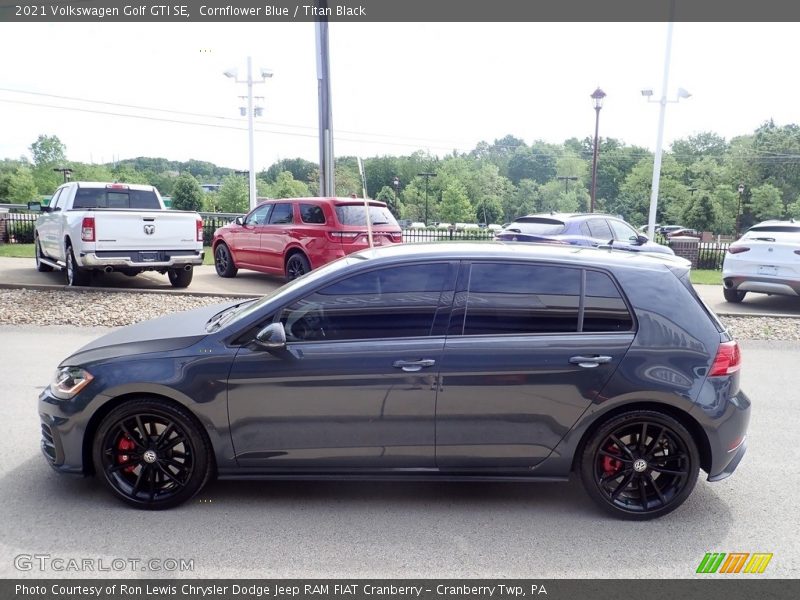 Cornflower Blue / Titan Black 2021 Volkswagen Golf GTI SE