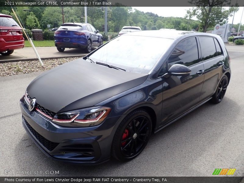 Cornflower Blue / Titan Black 2021 Volkswagen Golf GTI SE