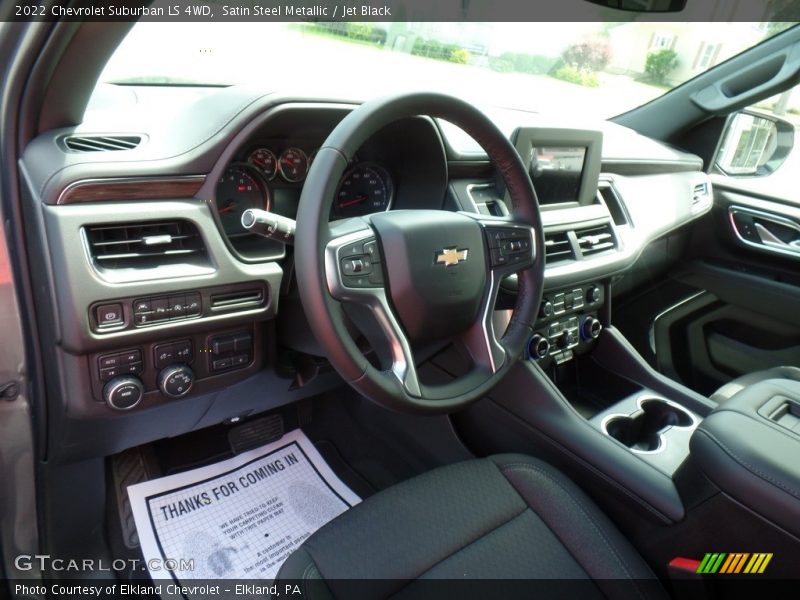 Satin Steel Metallic / Jet Black 2022 Chevrolet Suburban LS 4WD