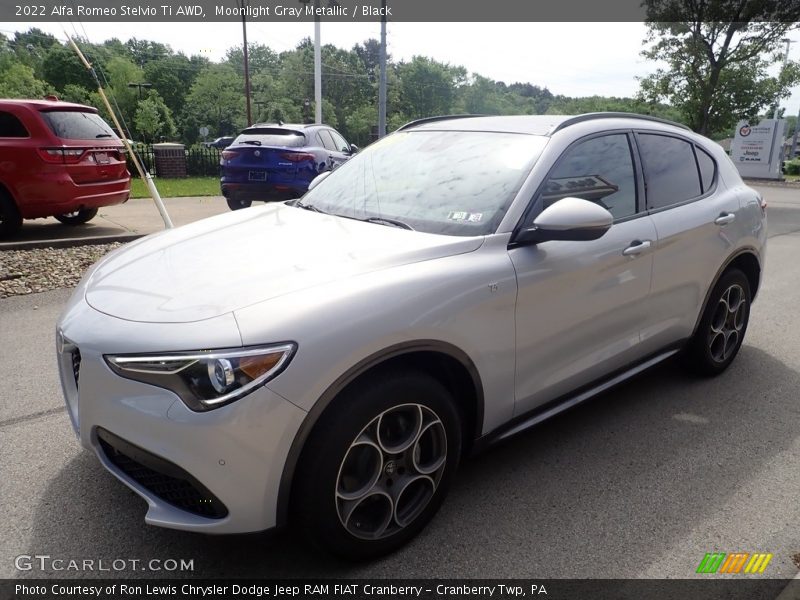 Moonlight Gray Metallic / Black 2022 Alfa Romeo Stelvio Ti AWD