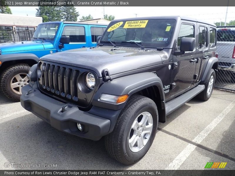 Granite Crystal Metallic / Black 2021 Jeep Wrangler Unlimited Sport 4x4
