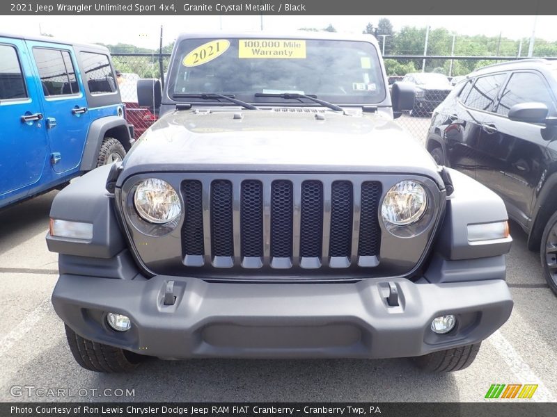 Granite Crystal Metallic / Black 2021 Jeep Wrangler Unlimited Sport 4x4