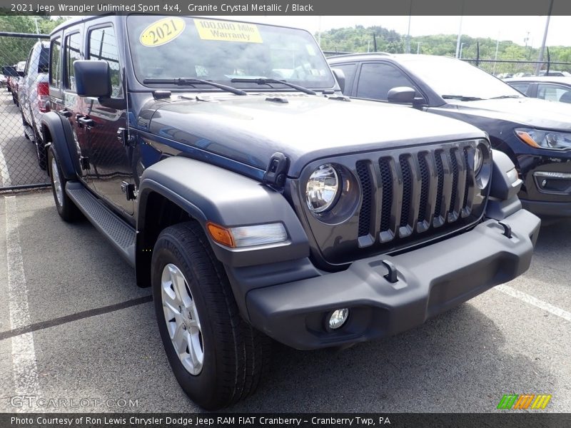 Granite Crystal Metallic / Black 2021 Jeep Wrangler Unlimited Sport 4x4