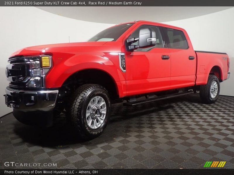 Race Red / Medium Earth Gray 2021 Ford F250 Super Duty XLT Crew Cab 4x4