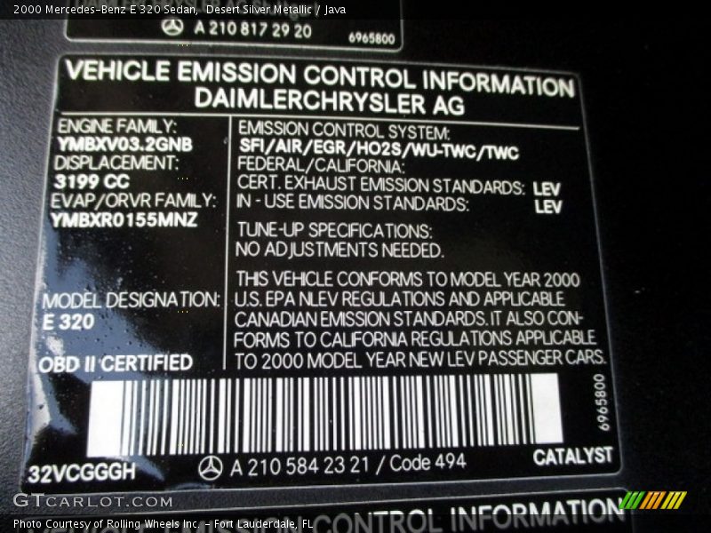 Desert Silver Metallic / Java 2000 Mercedes-Benz E 320 Sedan