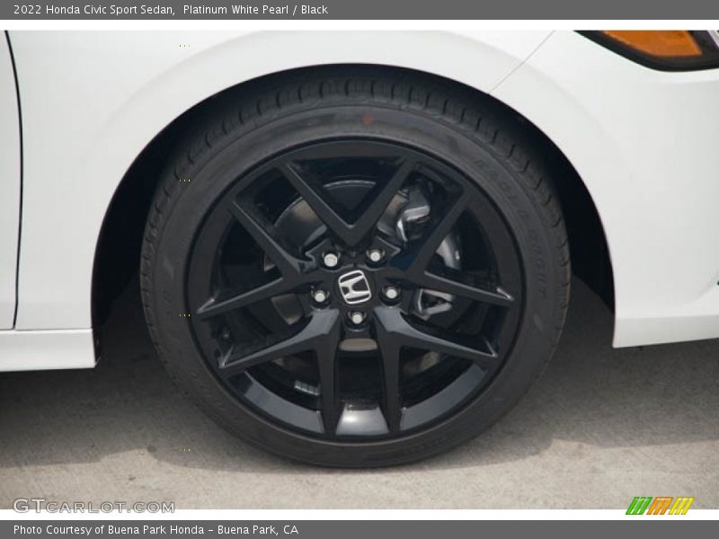 Platinum White Pearl / Black 2022 Honda Civic Sport Sedan