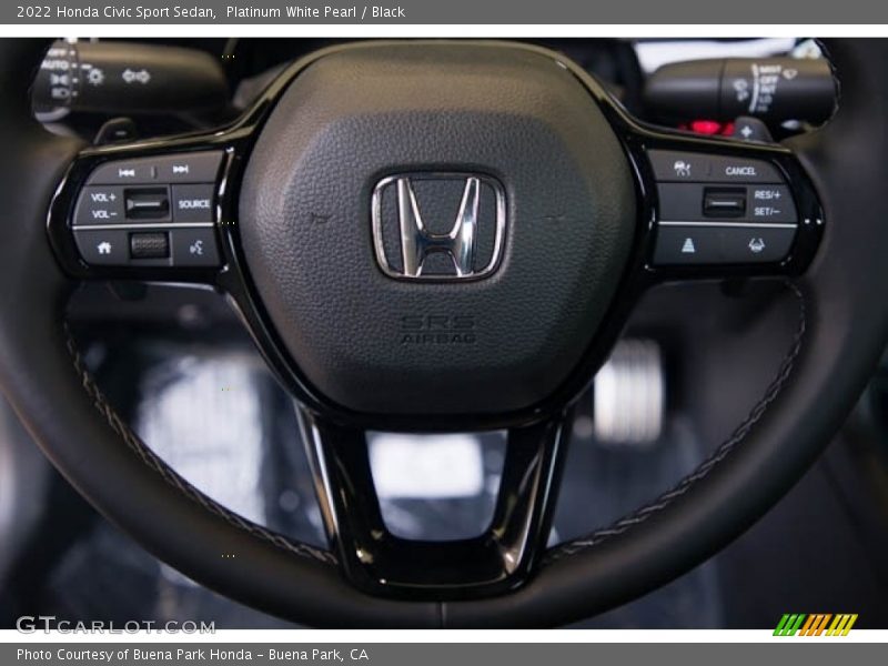 Platinum White Pearl / Black 2022 Honda Civic Sport Sedan