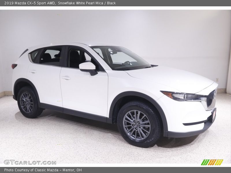 Snowflake White Pearl Mica / Black 2019 Mazda CX-5 Sport AWD