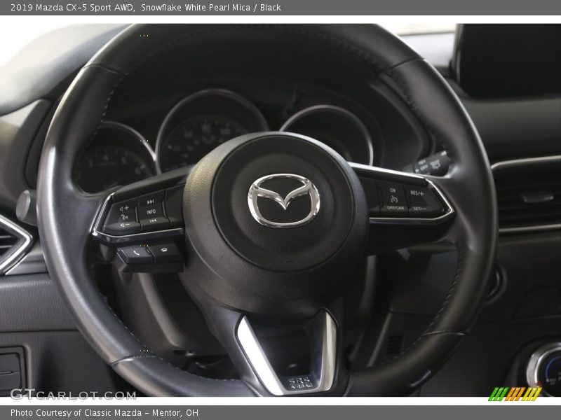 Snowflake White Pearl Mica / Black 2019 Mazda CX-5 Sport AWD