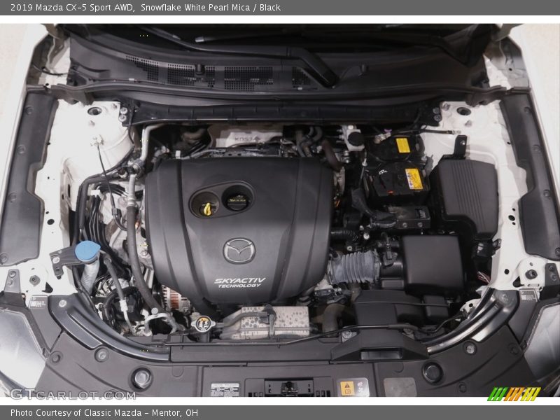 Snowflake White Pearl Mica / Black 2019 Mazda CX-5 Sport AWD