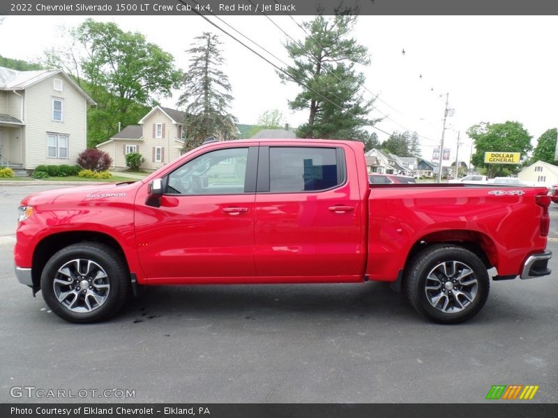 Red Hot / Jet Black 2022 Chevrolet Silverado 1500 LT Crew Cab 4x4