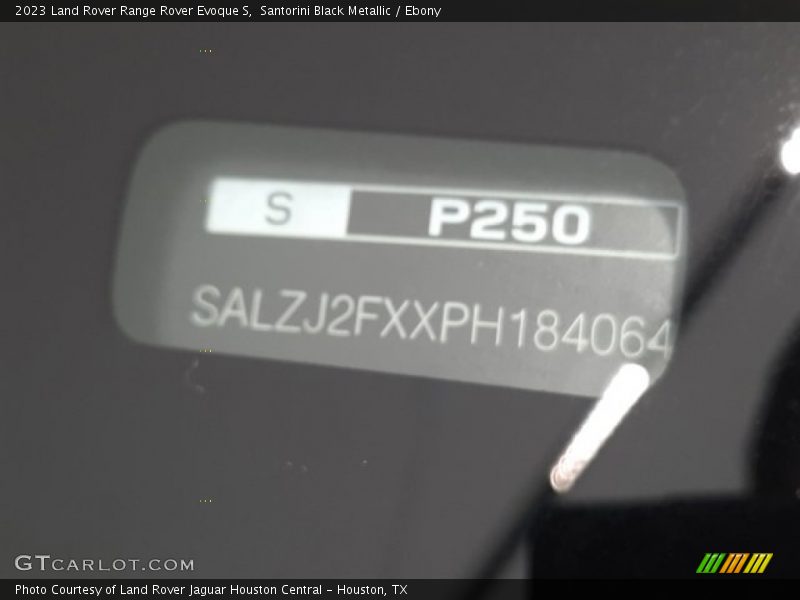 Santorini Black Metallic / Ebony 2023 Land Rover Range Rover Evoque S