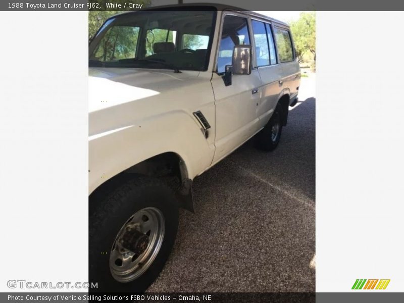 White / Gray 1988 Toyota Land Cruiser FJ62