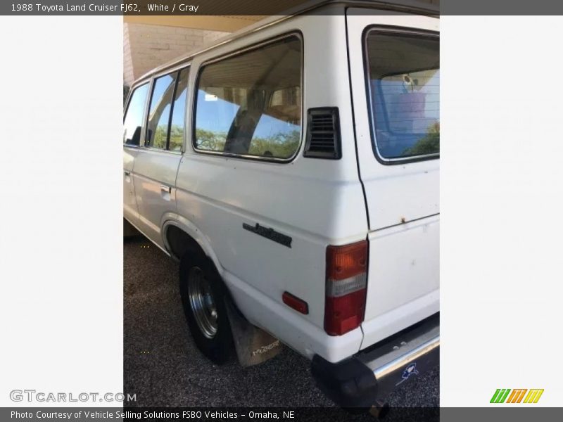 White / Gray 1988 Toyota Land Cruiser FJ62