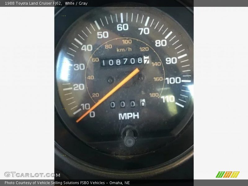 White / Gray 1988 Toyota Land Cruiser FJ62