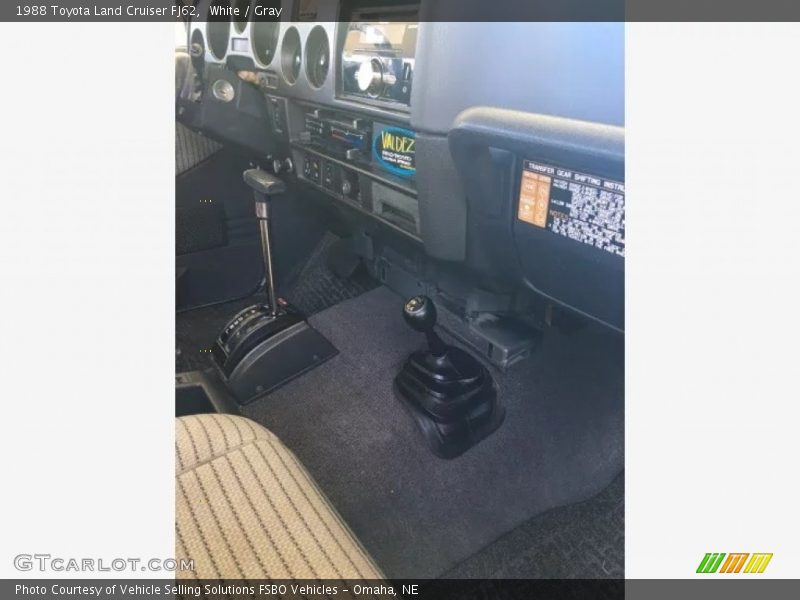 White / Gray 1988 Toyota Land Cruiser FJ62