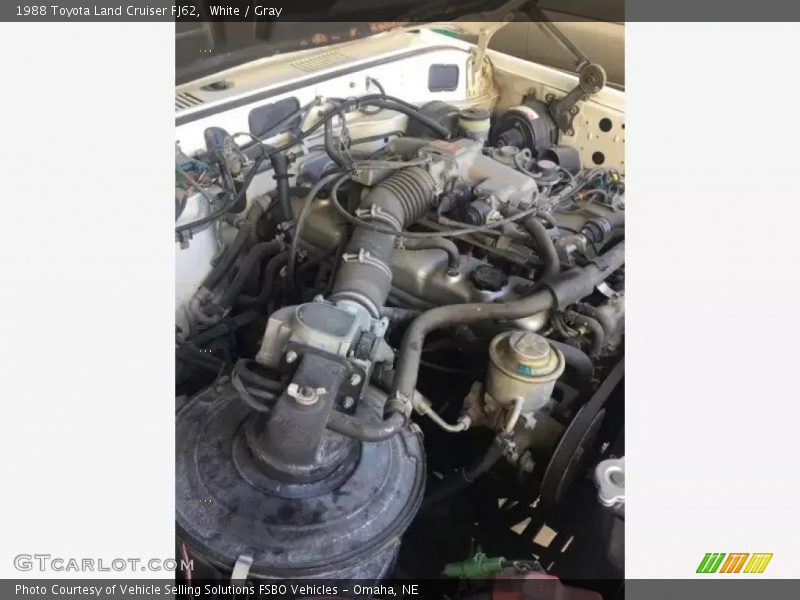 White / Gray 1988 Toyota Land Cruiser FJ62