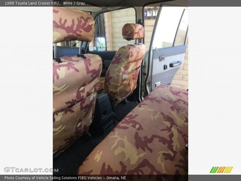 White / Gray 1988 Toyota Land Cruiser FJ62