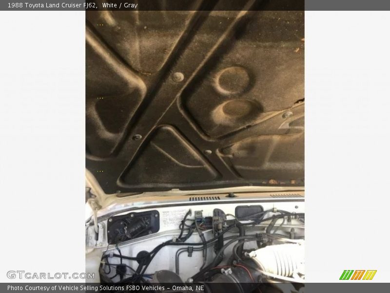 White / Gray 1988 Toyota Land Cruiser FJ62