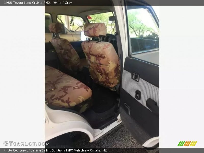 White / Gray 1988 Toyota Land Cruiser FJ62