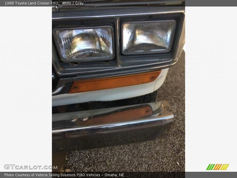White / Gray 1988 Toyota Land Cruiser FJ62