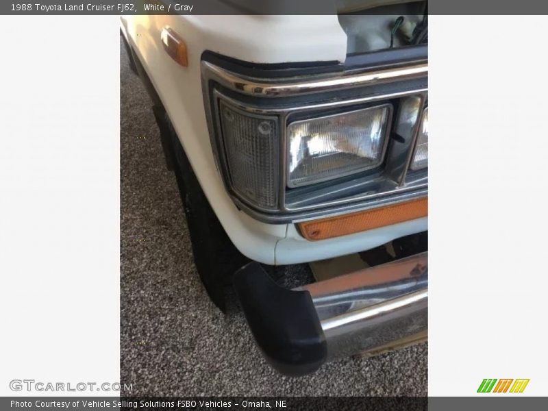 White / Gray 1988 Toyota Land Cruiser FJ62