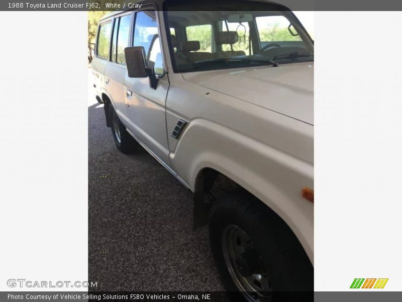 White / Gray 1988 Toyota Land Cruiser FJ62