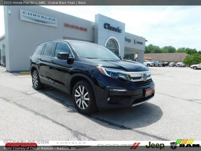 Crystal Black Pearl / Black 2020 Honda Pilot EX-L AWD
