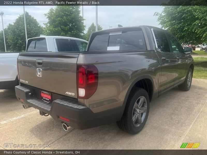 Pacific Pewter Metallic / Black 2022 Honda Ridgeline RTL AWD