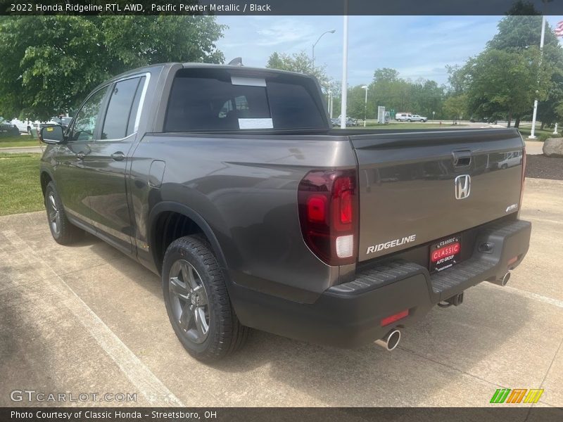 Pacific Pewter Metallic / Black 2022 Honda Ridgeline RTL AWD