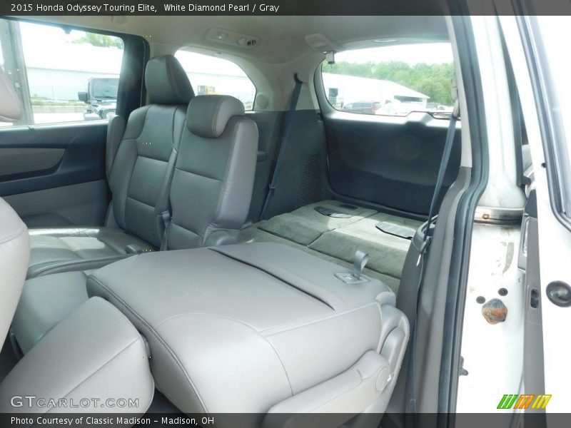 White Diamond Pearl / Gray 2015 Honda Odyssey Touring Elite