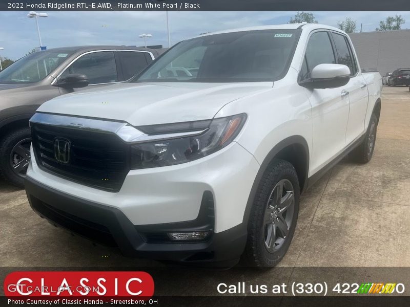 Platinum White Pearl / Black 2022 Honda Ridgeline RTL-E AWD