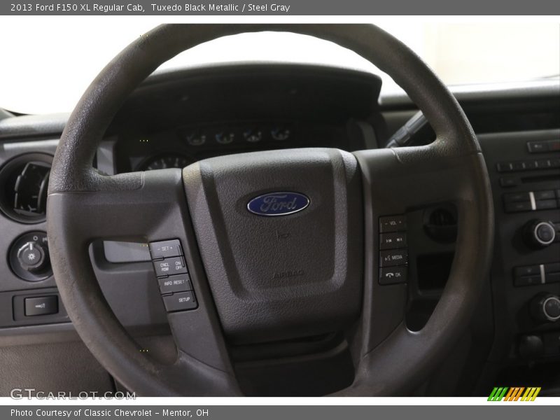 Tuxedo Black Metallic / Steel Gray 2013 Ford F150 XL Regular Cab