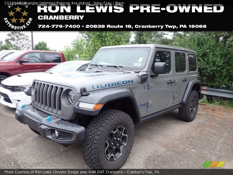 Sting-Gray / Black 2021 Jeep Wrangler Unlimited Rubicon 4xe Hybrid