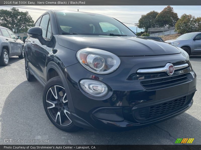 Nero Cinema (Black) / Black/Red 2016 Fiat 500X Easy