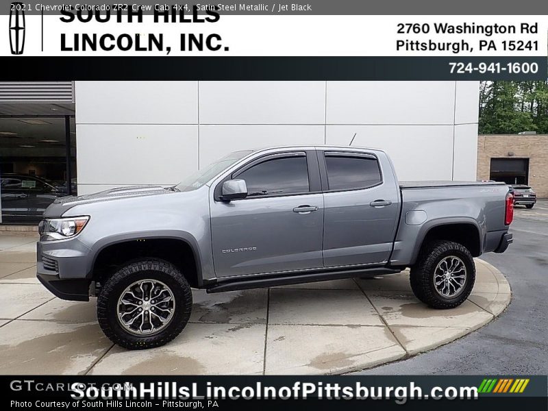 Satin Steel Metallic / Jet Black 2021 Chevrolet Colorado ZR2 Crew Cab 4x4