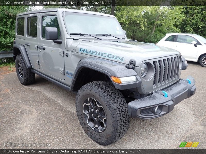 Front 3/4 View of 2021 Wrangler Unlimited Rubicon 4xe Hybrid