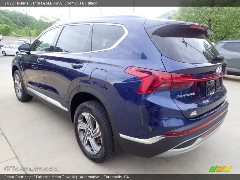 Stormy Sea / Black 2022 Hyundai Santa Fe SEL AWD